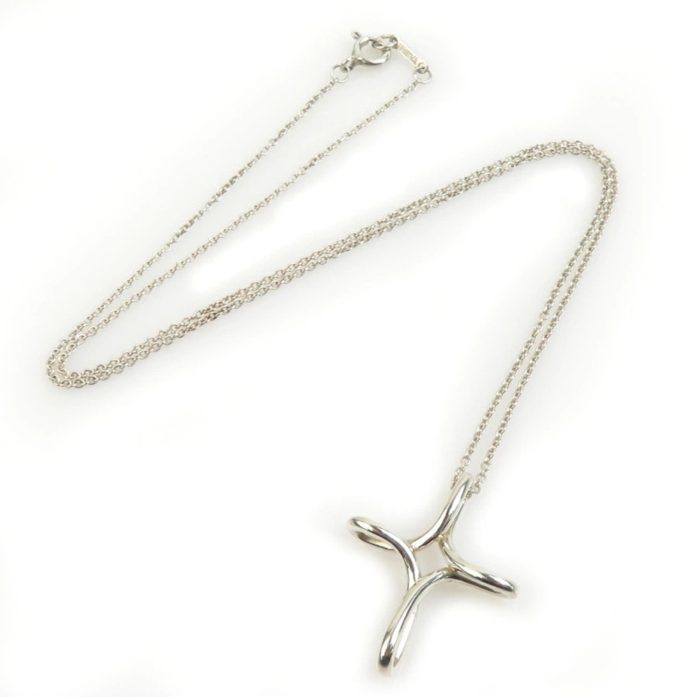 Tiffany Co Infinity Cross Necklace Sterling Silver